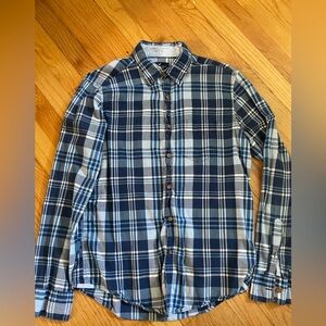 Men's Blue Plaid Shirt American Eagle - Size Medium